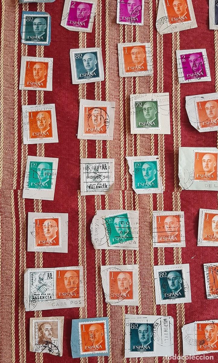 Sellos: (ESPA&Ntilde;A) LOTE DE SELLOS CON PAPEL EN USADO - Foto 3