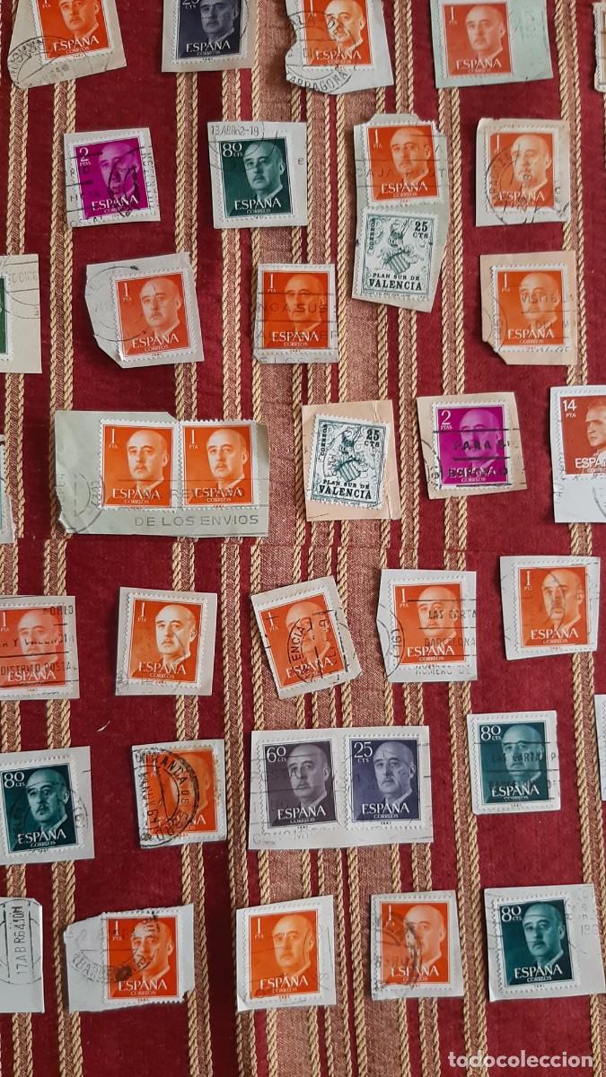 Sellos: (ESPA&Ntilde;A) LOTE DE SELLOS CON PAPEL EN USADO - Foto 4