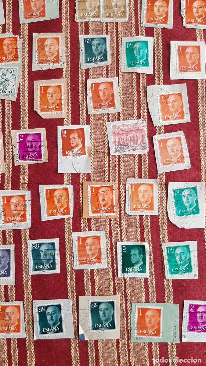 Sellos: (ESPA&Ntilde;A) LOTE DE SELLOS CON PAPEL EN USADO - Foto 5