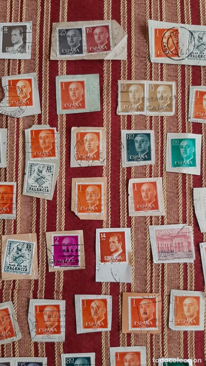 Sellos: (ESPA&Ntilde;A) LOTE DE SELLOS CON PAPEL EN USADO - Foto 8