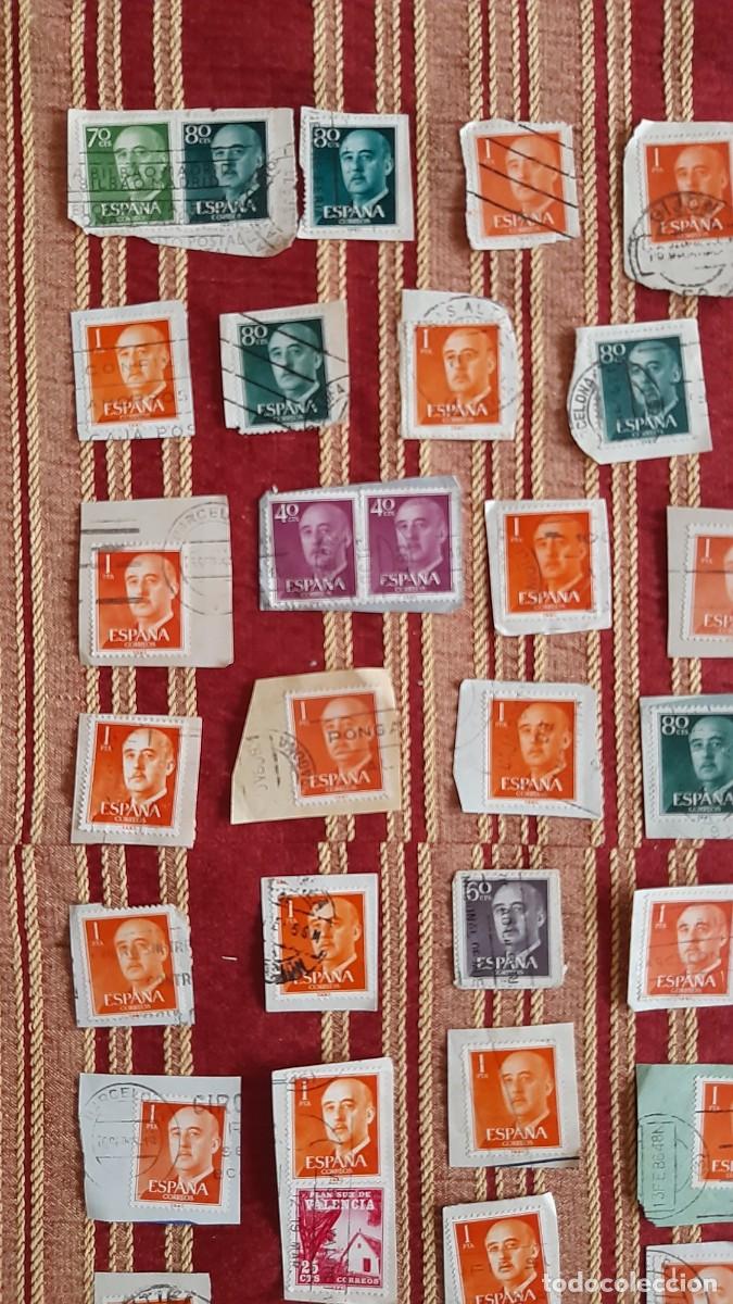 Sellos: (ESPA&Ntilde;A) LOTE DE SELLOS CON PAPEL EN USADO - Foto 2