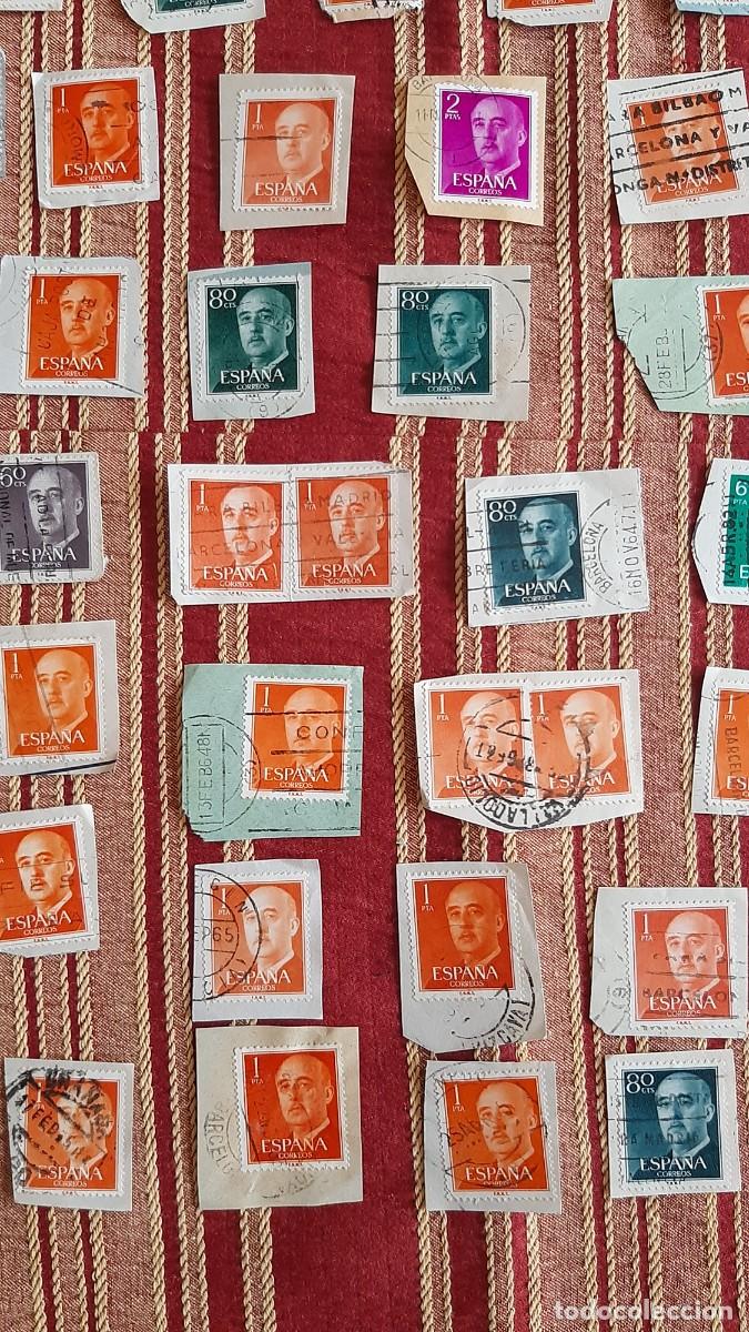 Sellos: (ESPA&Ntilde;A) LOTE DE SELLOS CON PAPEL EN USADO - Foto 4