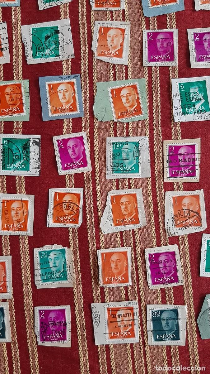 Sellos: (ESPA&Ntilde;A) LOTE DE SELLOS CON PAPEL EN USADO - Foto 5