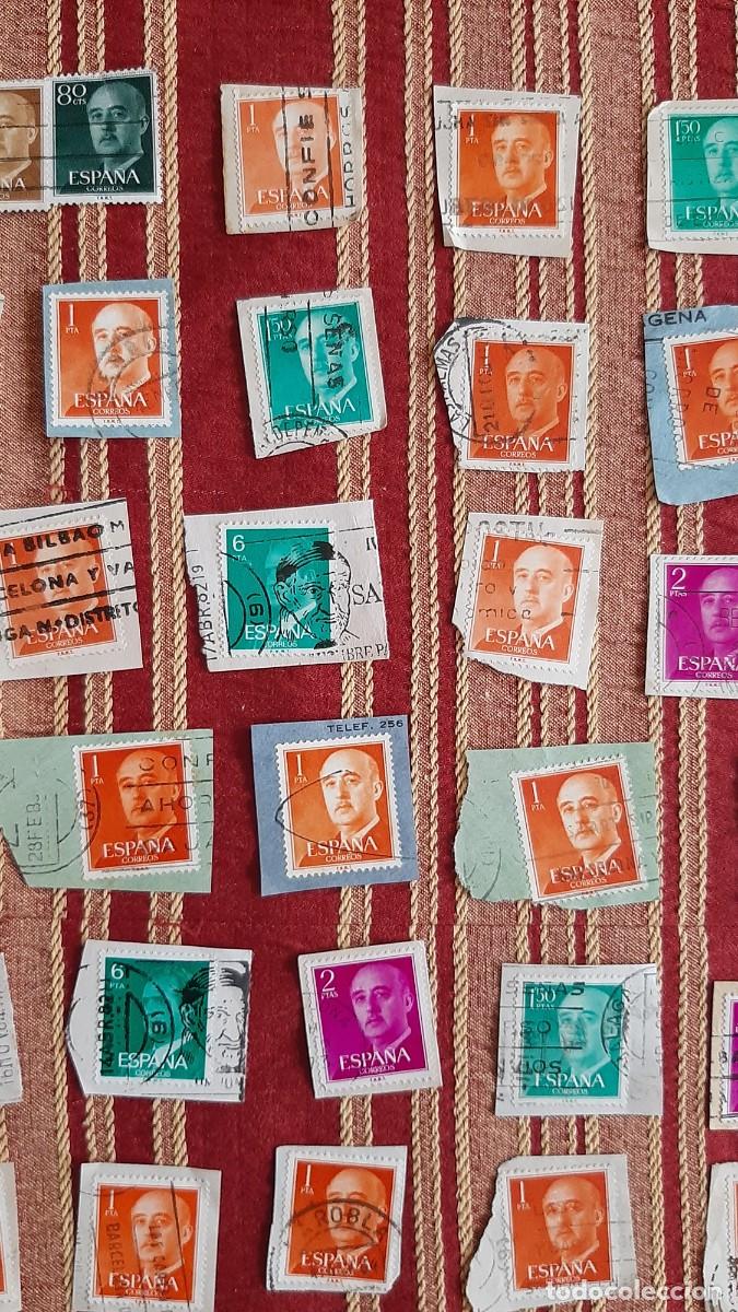 Sellos: (ESPA&Ntilde;A) LOTE DE SELLOS CON PAPEL EN USADO - Foto 8