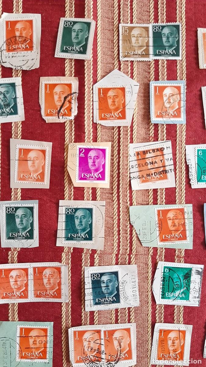 Sellos: (ESPA&Ntilde;A) LOTE DE SELLOS CON PAPEL EN USADO - Foto 9