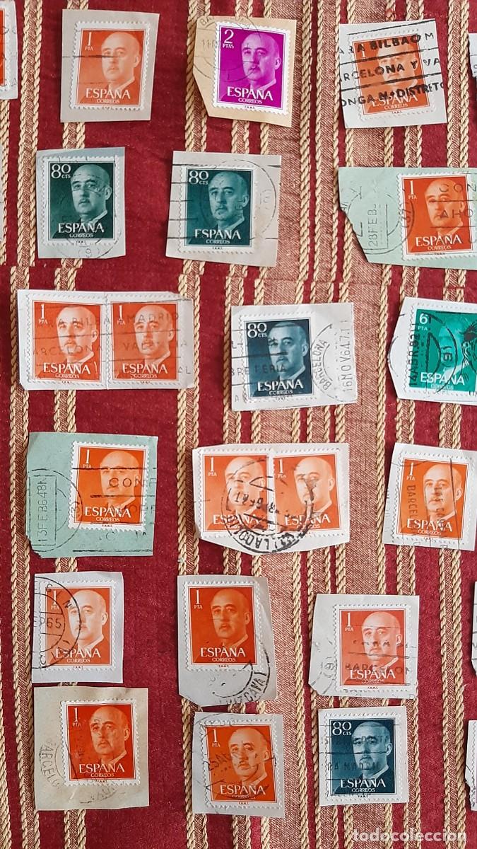 Sellos: (ESPA&Ntilde;A) LOTE DE SELLOS CON PAPEL EN USADO - Foto 10