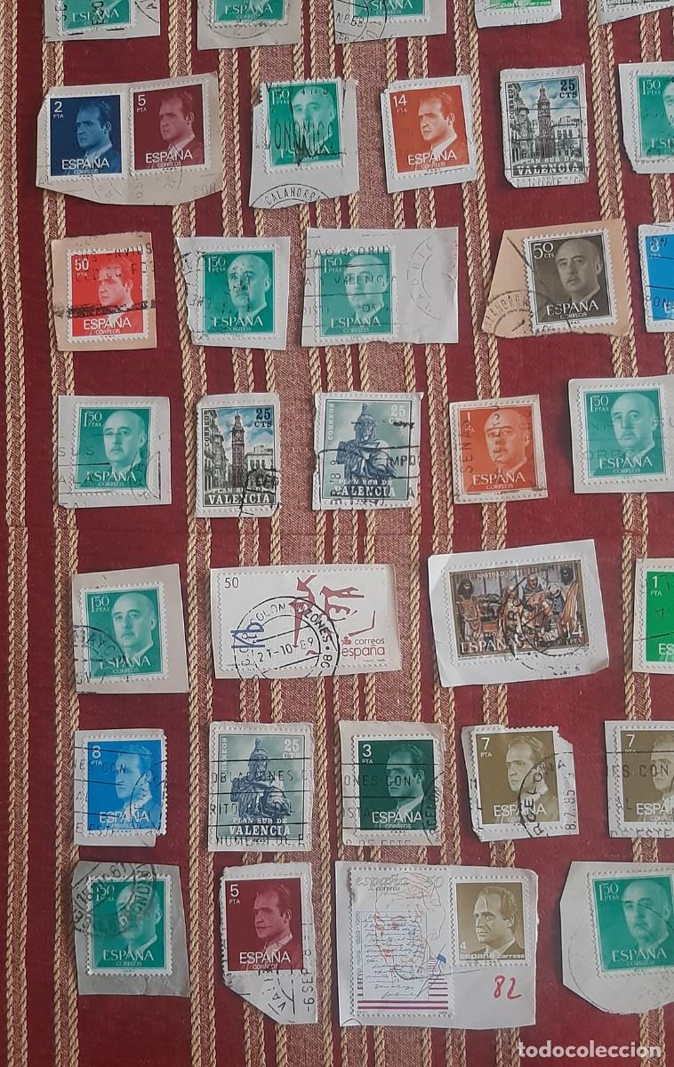 Sellos: (ESPA&Ntilde;A) LOTE DE SELLOS CON PAPEL EN USADO - Foto 3