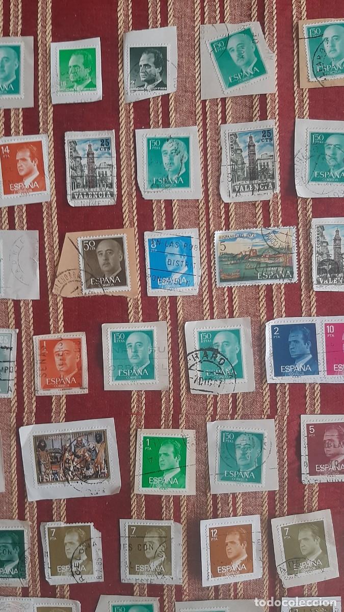 Sellos: (ESPA&Ntilde;A) LOTE DE SELLOS CON PAPEL EN USADO - Foto 4