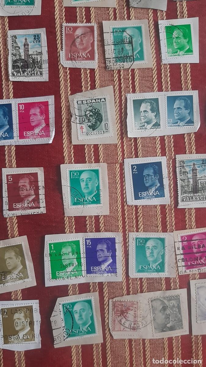 Sellos: (ESPA&Ntilde;A) LOTE DE SELLOS CON PAPEL EN USADO - Foto 7
