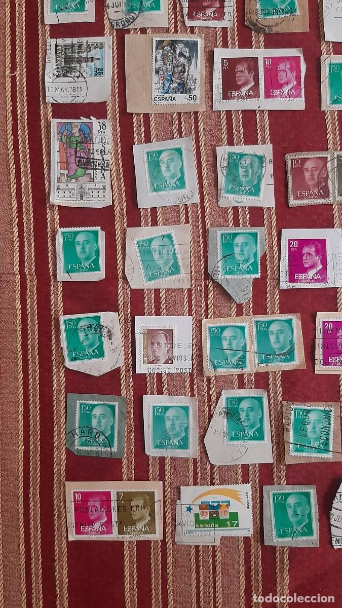 Sellos: (ESPA&Ntilde;A) LOTE DE SELLOS CON PAPEL EN USADO - Foto 3