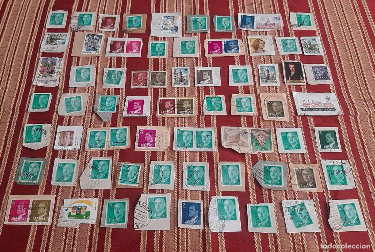 Sellos: (ESPA&Ntilde;A) LOTE DE SELLOS CON PAPEL EN USADO - Foto 10
