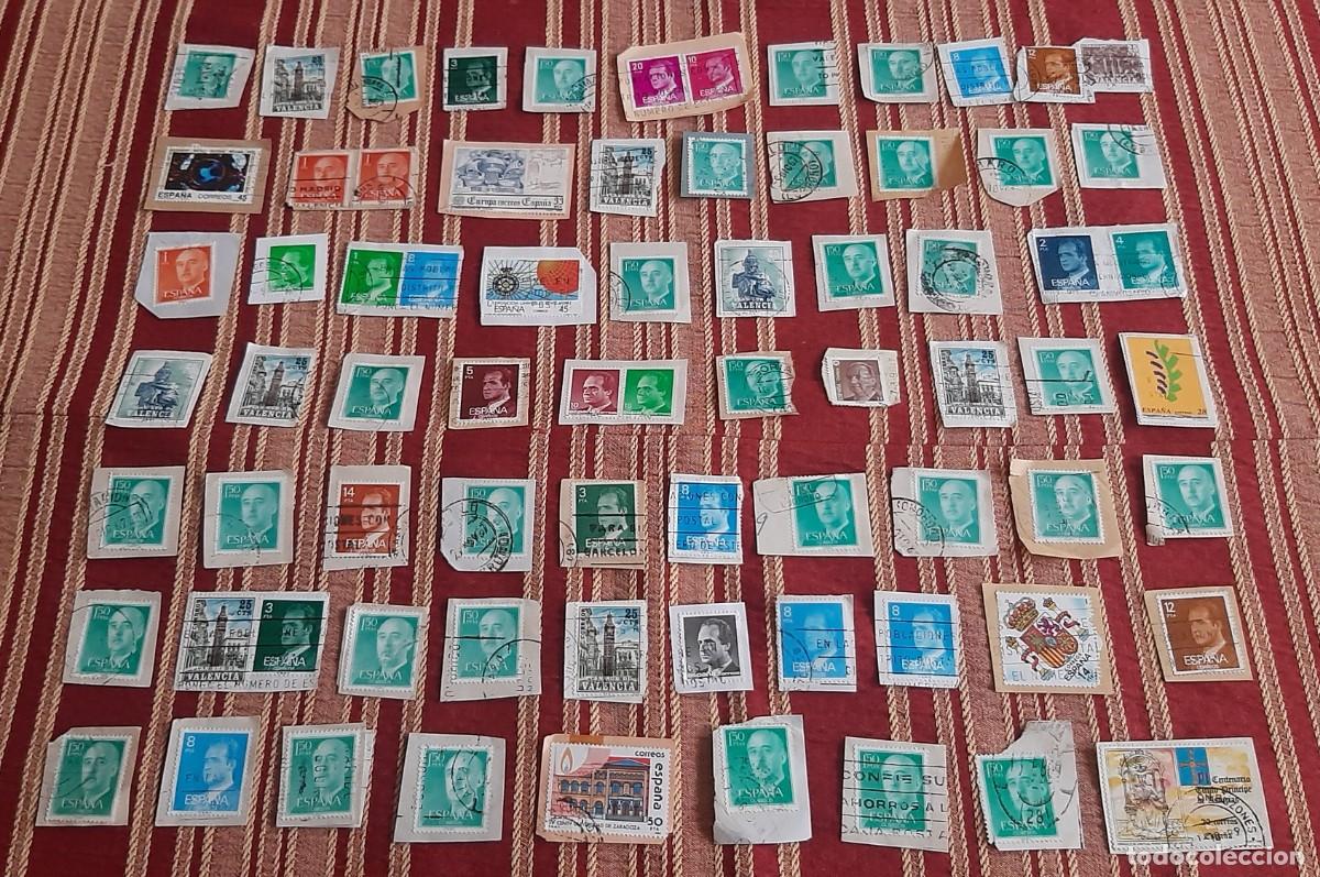 Sellos: (ESPA&Ntilde;A) LOTE DE SELLOS CON PAPEL EN USADO - Foto 10