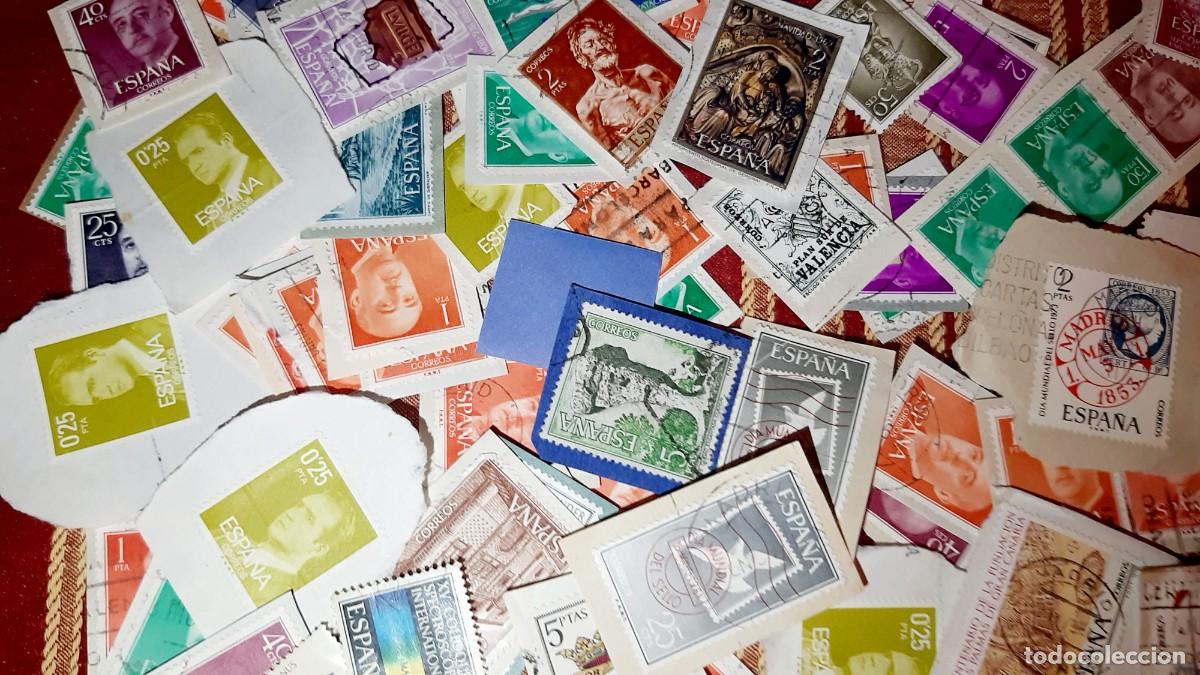 Sellos: (ESPA&Ntilde;A) LOTE DE SELLOS EN USADO CON PAPEL - Foto 4