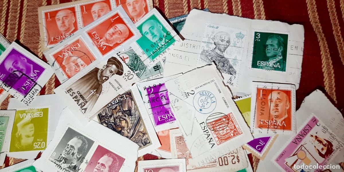 Sellos: (ESPA&Ntilde;A) LOTE DE SELLOS EN USADO CON PAPEL - Foto 7