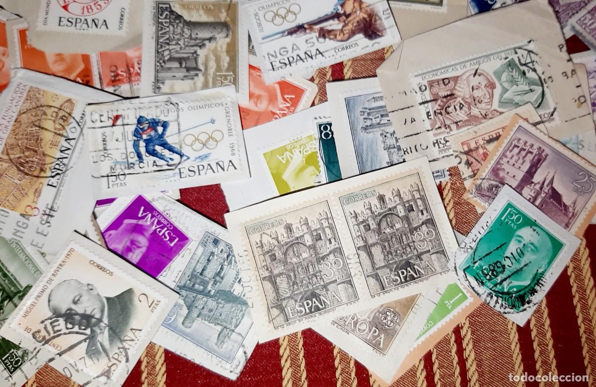 Sellos: (ESPA&Ntilde;A) LOTE DE SELLOS EN USADO CON PAPEL - Foto 8
