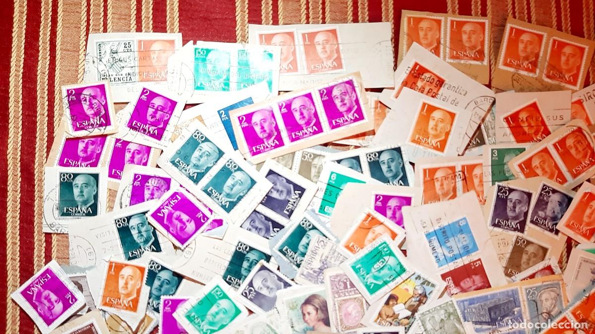 Sellos: (ESPA&Ntilde;A) LOTE DE SELLOS EN USADO CON PAPEL - Foto 2