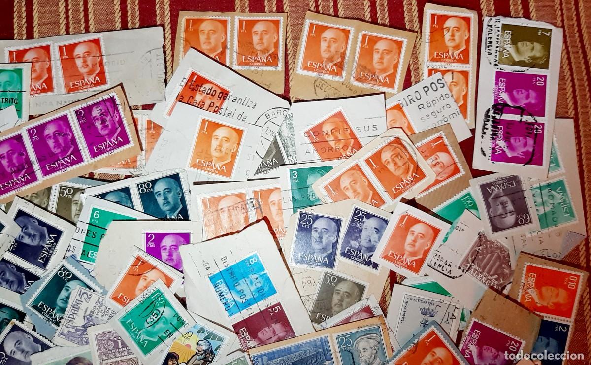 Sellos: (ESPA&Ntilde;A) LOTE DE SELLOS EN USADO CON PAPEL - Foto 3