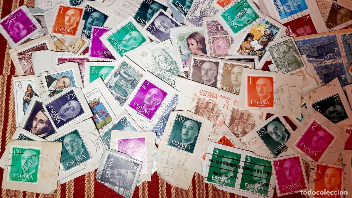 Sellos: (ESPA&Ntilde;A) LOTE DE SELLOS EN USADO CON PAPEL - Foto 6