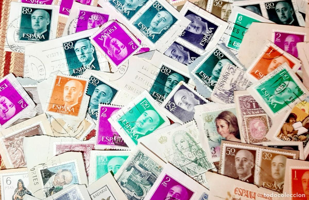 Sellos: (ESPA&Ntilde;A) LOTE DE SELLOS EN USADO CON PAPEL - Foto 7