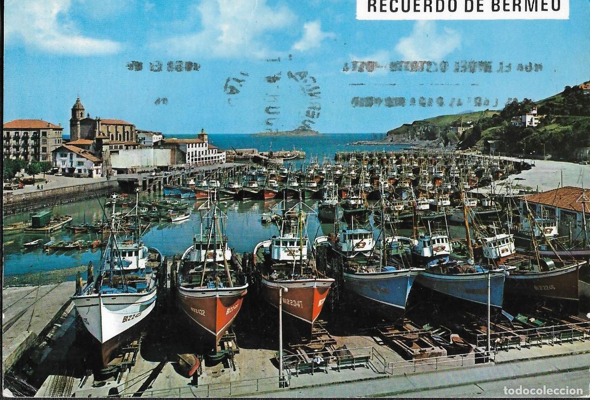 Sellos: Postal de Bermeo escrita desde Guernica - Gernika Vizcaya, a Italia . 1974