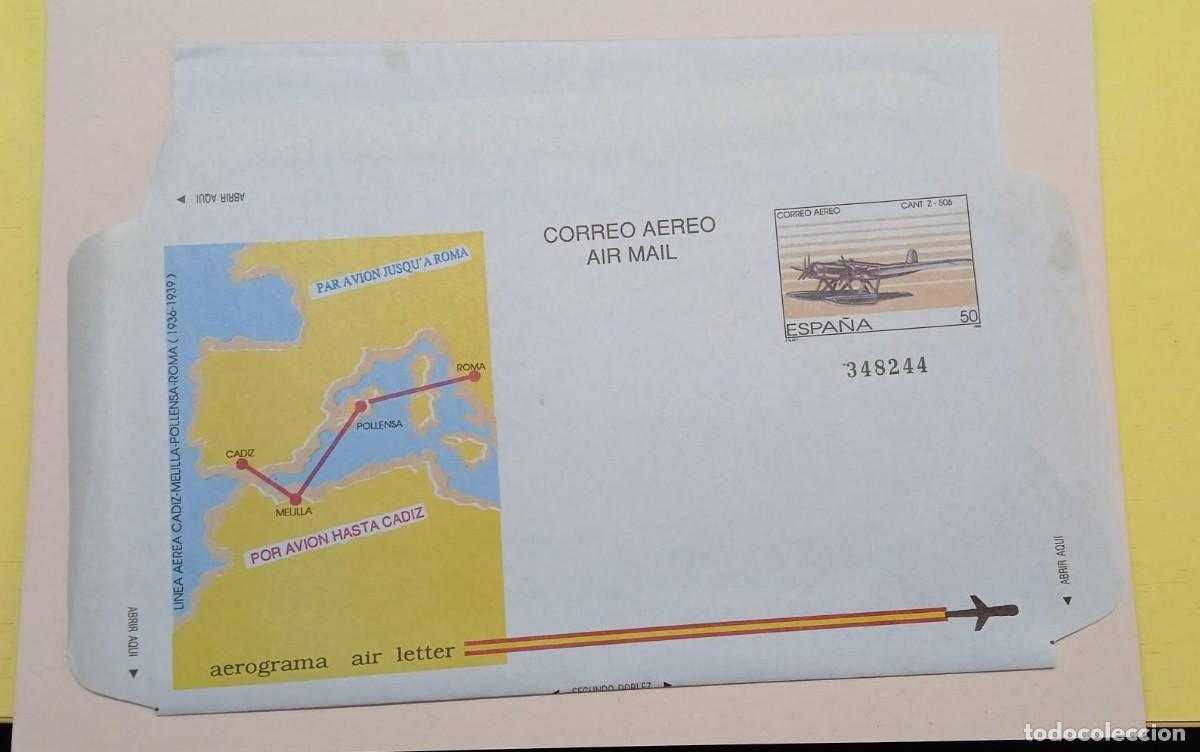 Sellos: sobre para aviones. Aerograma - Foto 1