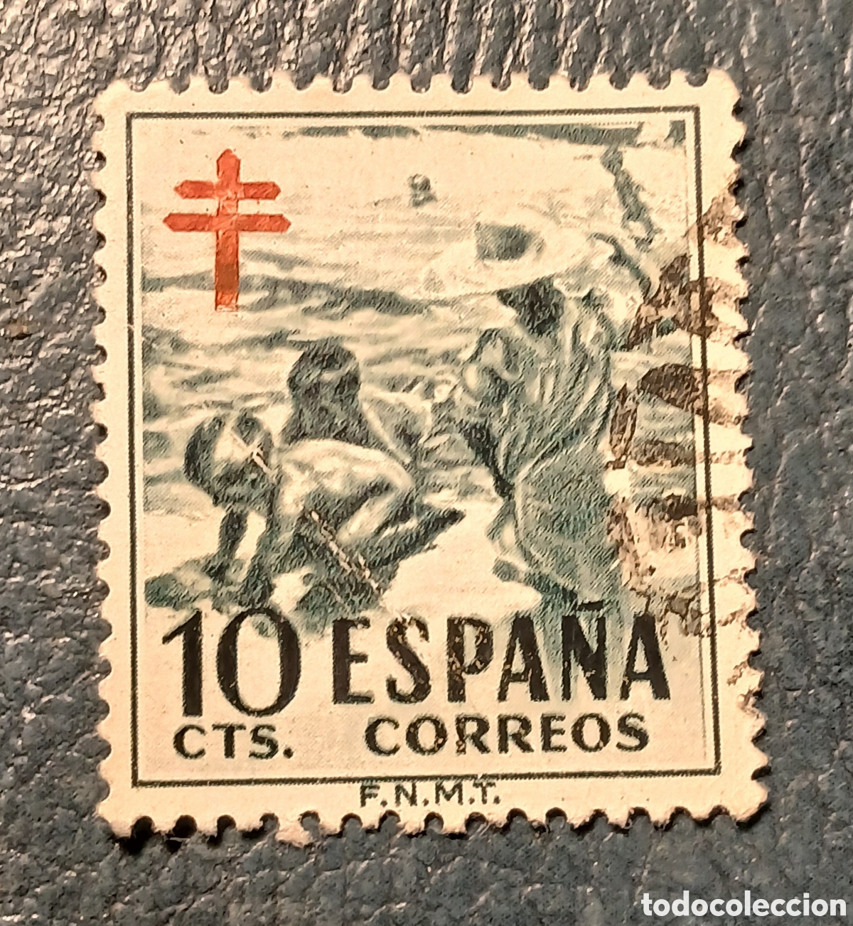Sellos: Espa&ntilde;a 1951 Cruz de Lorena. Protuberculosis - Foto 1