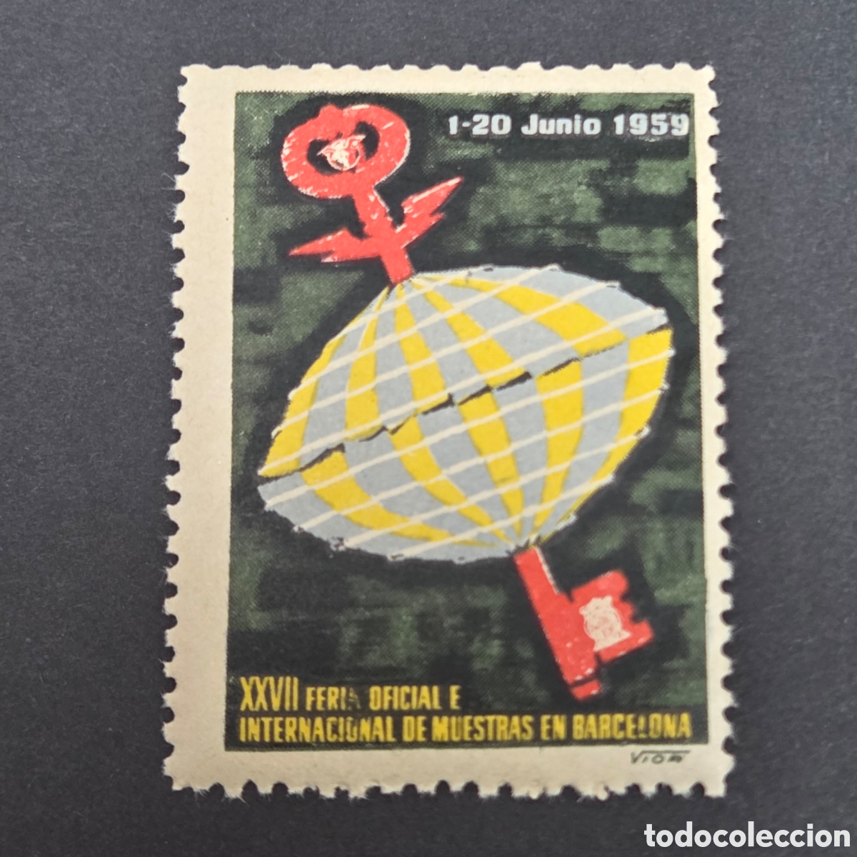 Sellos: VI&Ntilde;ETA FERIA INTERNACIONAL BARCELONA 1959 - Foto 1