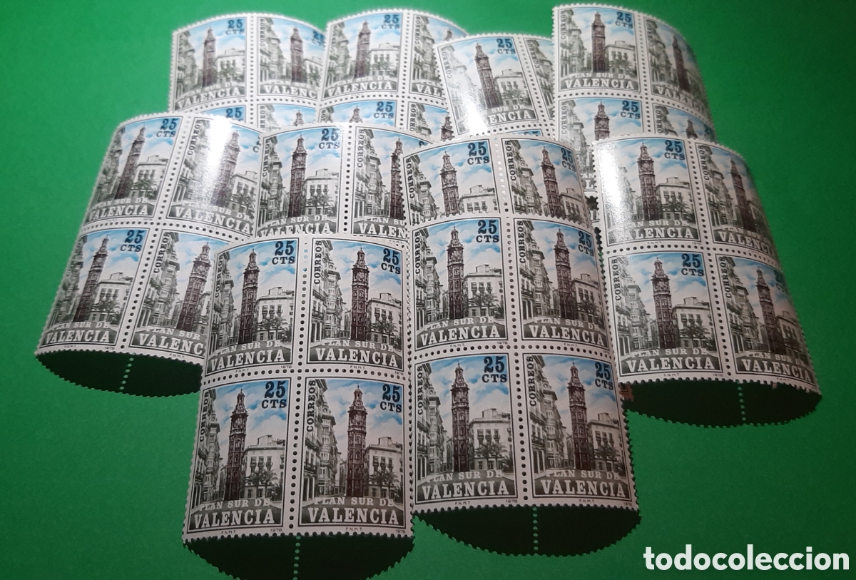 Sellos: LOTE DE SELLOS EN BLOQUE DE 4 PLAN SUR DE VALENCIA EN NUEVO - Foto 2