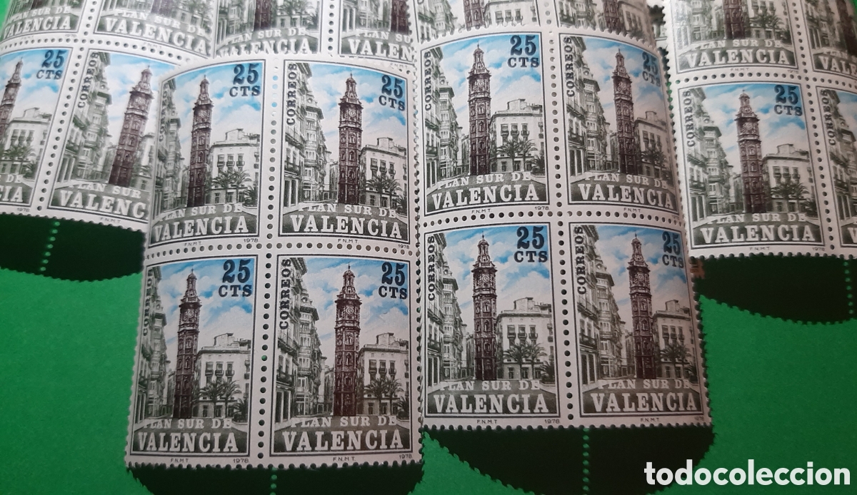 Sellos: LOTE DE SELLOS EN BLOQUE DE 4 PLAN SUR DE VALENCIA EN NUEVO - Foto 3