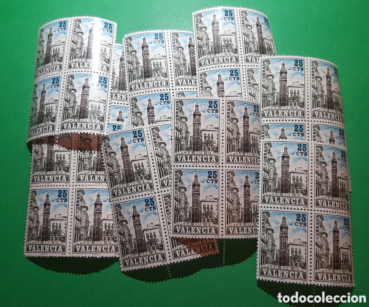 Sellos: LOTE DE SELLOS EN BLOQUE DE 4 PLAN SUR DE VALENCIA EN NUEVO - Foto 1