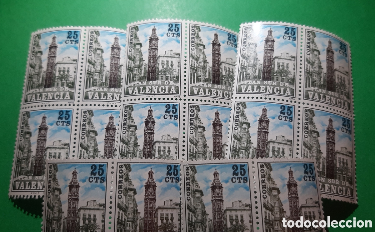 Sellos: LOTE DE SELLOS EN BLOQUE DE 4 PLAN SUR DE VALENCIA EN NUEVO - Foto 2