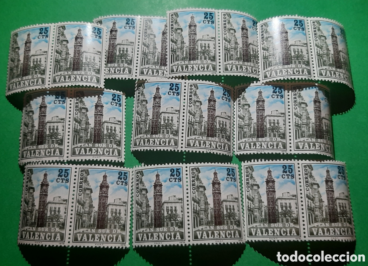 Sellos: LOTE DE SELLOS EN BLOQUE DE 2 PLAN SUR DE VALENCIA EN NUEVO - Foto 1