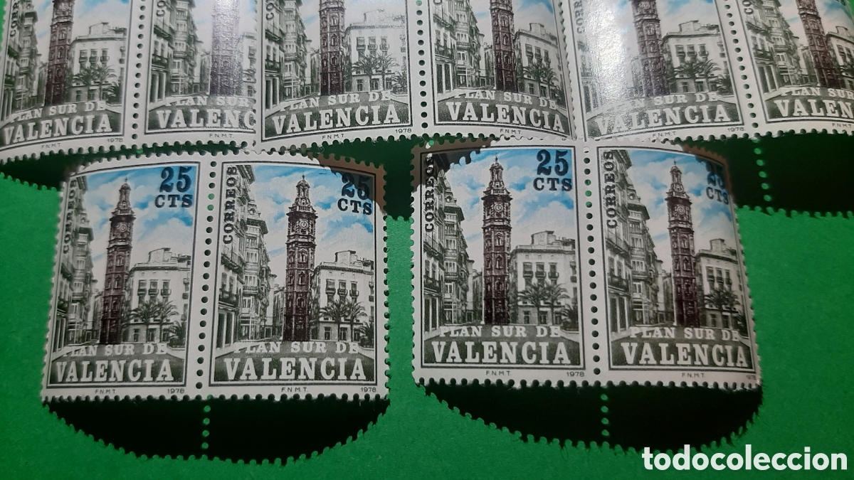 Sellos: LOTE DE SELLOS EN BLOQUE DE 2 PLAN SUR DE VALENCIA EN NUEVO - Foto 3