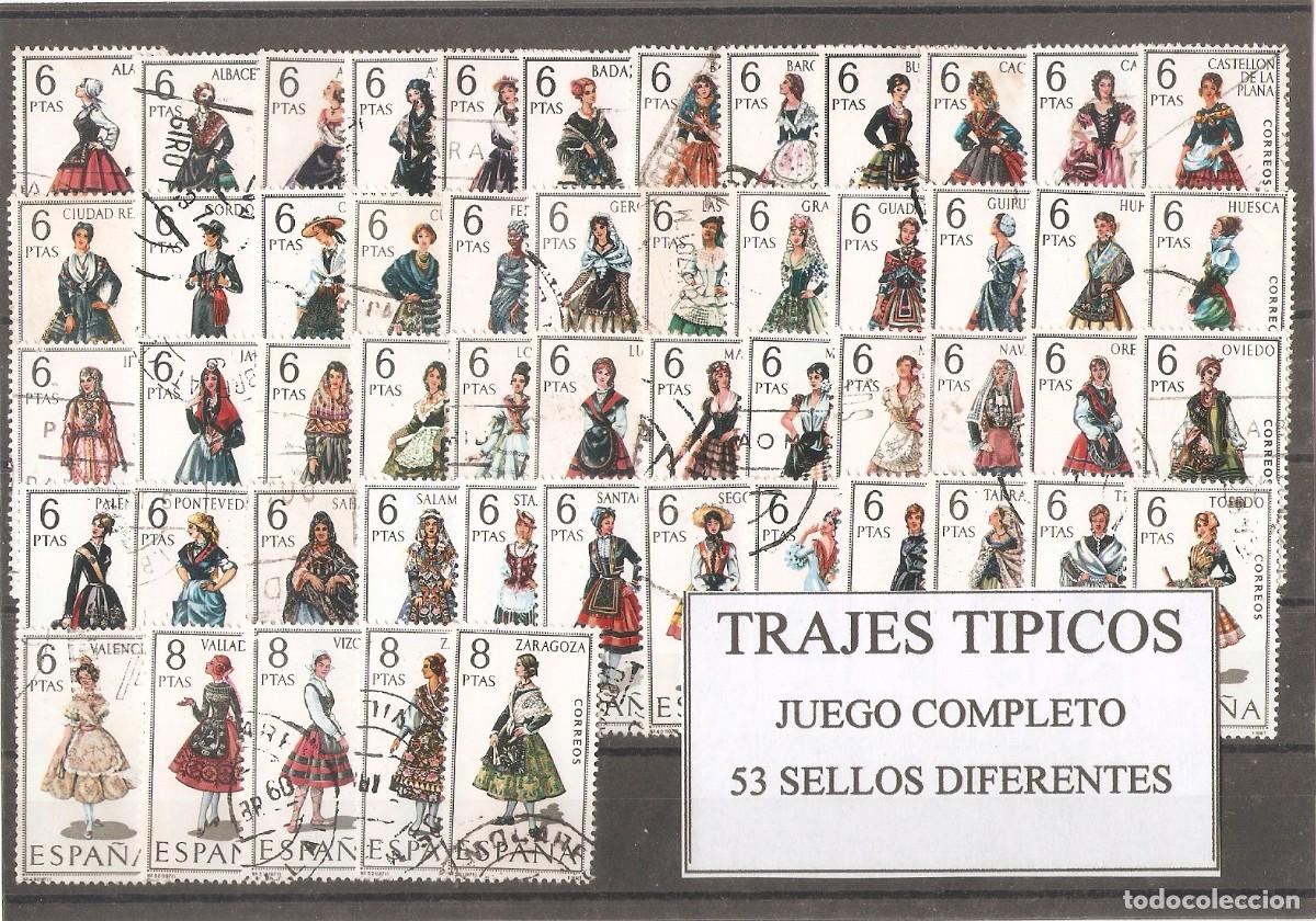 Sellos: Trajes tipicos coleccion completa usada - Foto 1