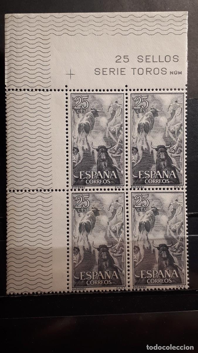 Sellos: ESPA&Ntilde;A A&ntilde;o 1960 * * EDIFIL. - 1256. BLOQUE DE 4. - Foto 1