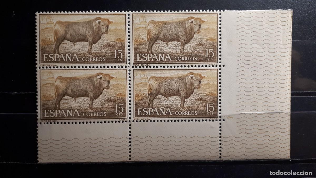 Sellos: ESPA&Ntilde;A A&ntilde;o 1960 * * EDIFIL. - 1254. BLOQUE DE 4. - Foto 1