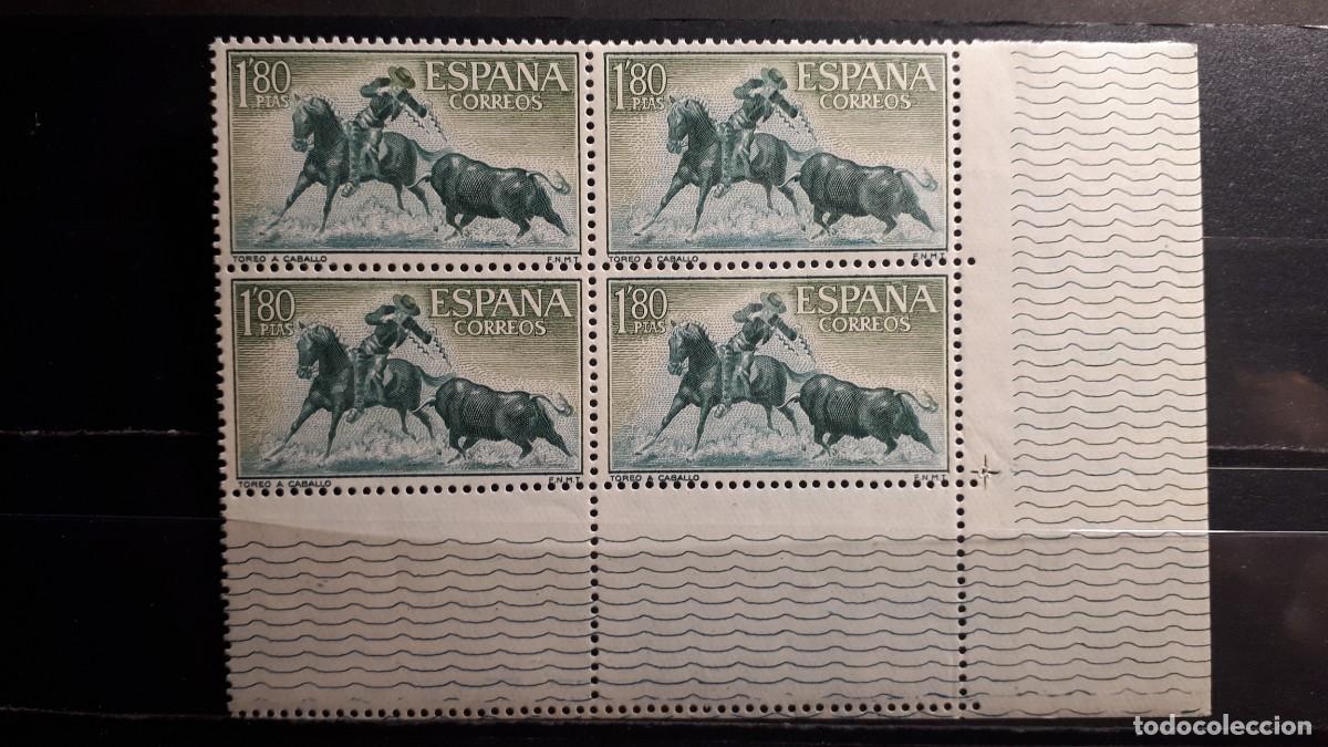 Sellos: ESPA&Ntilde;A A&ntilde;o 1960 * * EDIFIL. - 1264. BLOQUE DE 4. - Foto 1