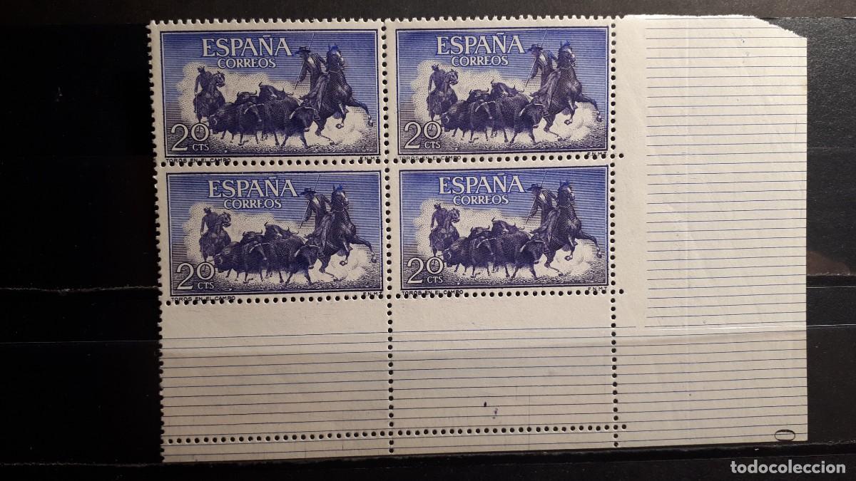 Sellos: ESPA&Ntilde;A A&ntilde;o 1960 * * EDIFIL. - 1255. BLOQUE DE 4. - Foto 1