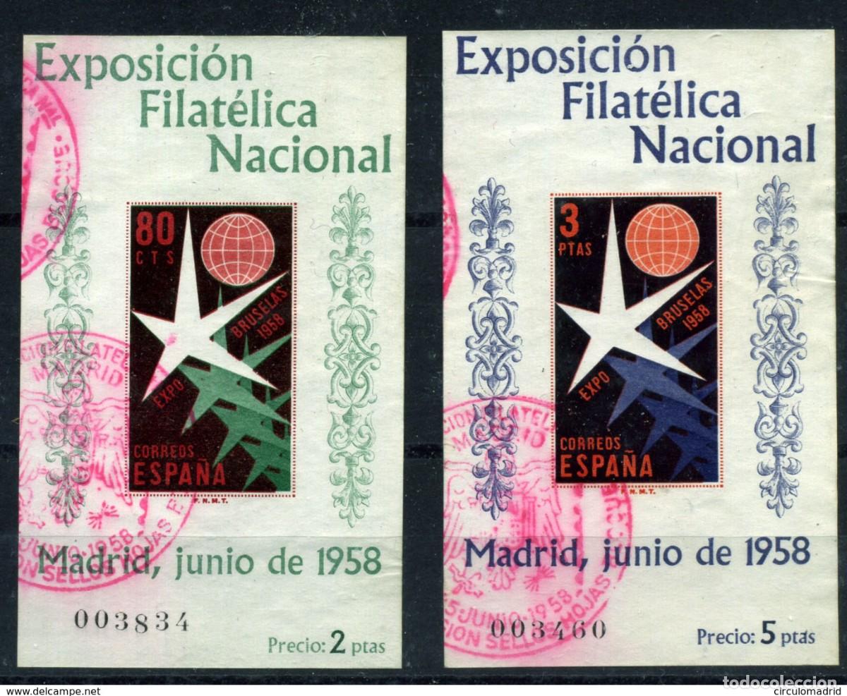 Sellos: Espa&ntilde;a n&ordm; 1222/23. A&ntilde;o 1958 - Foto 1
