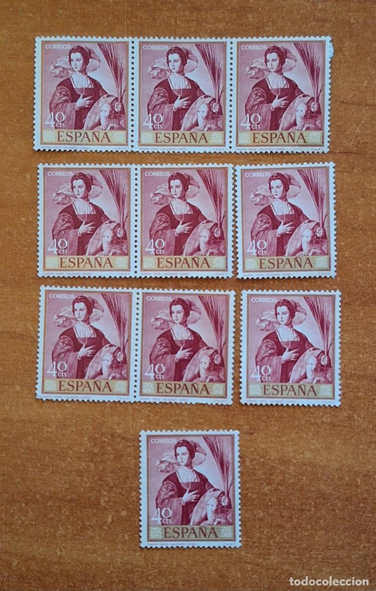 Sellos: LOTE 10 SELLOS - CUARENTA CENTIMOS - ESPA&Ntilde;A - Foto 1