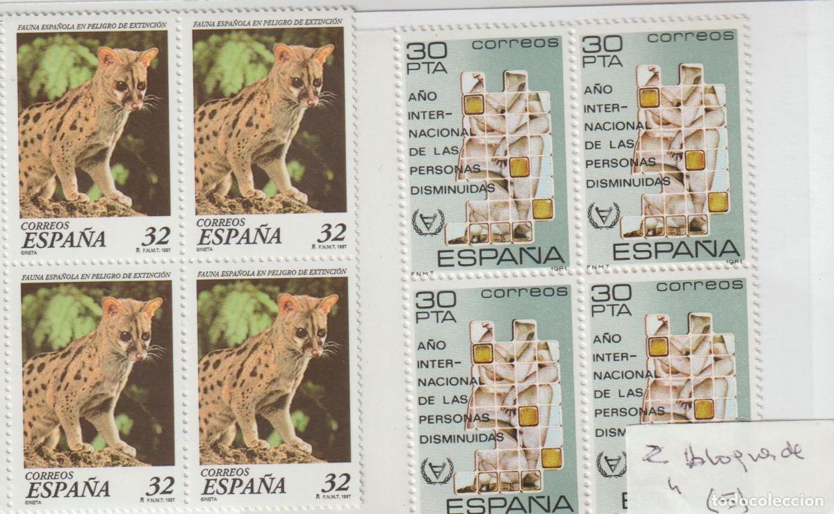 Sellos: 2 bloques de 4 espa&ntilde;a nuevos (5) - Foto 1