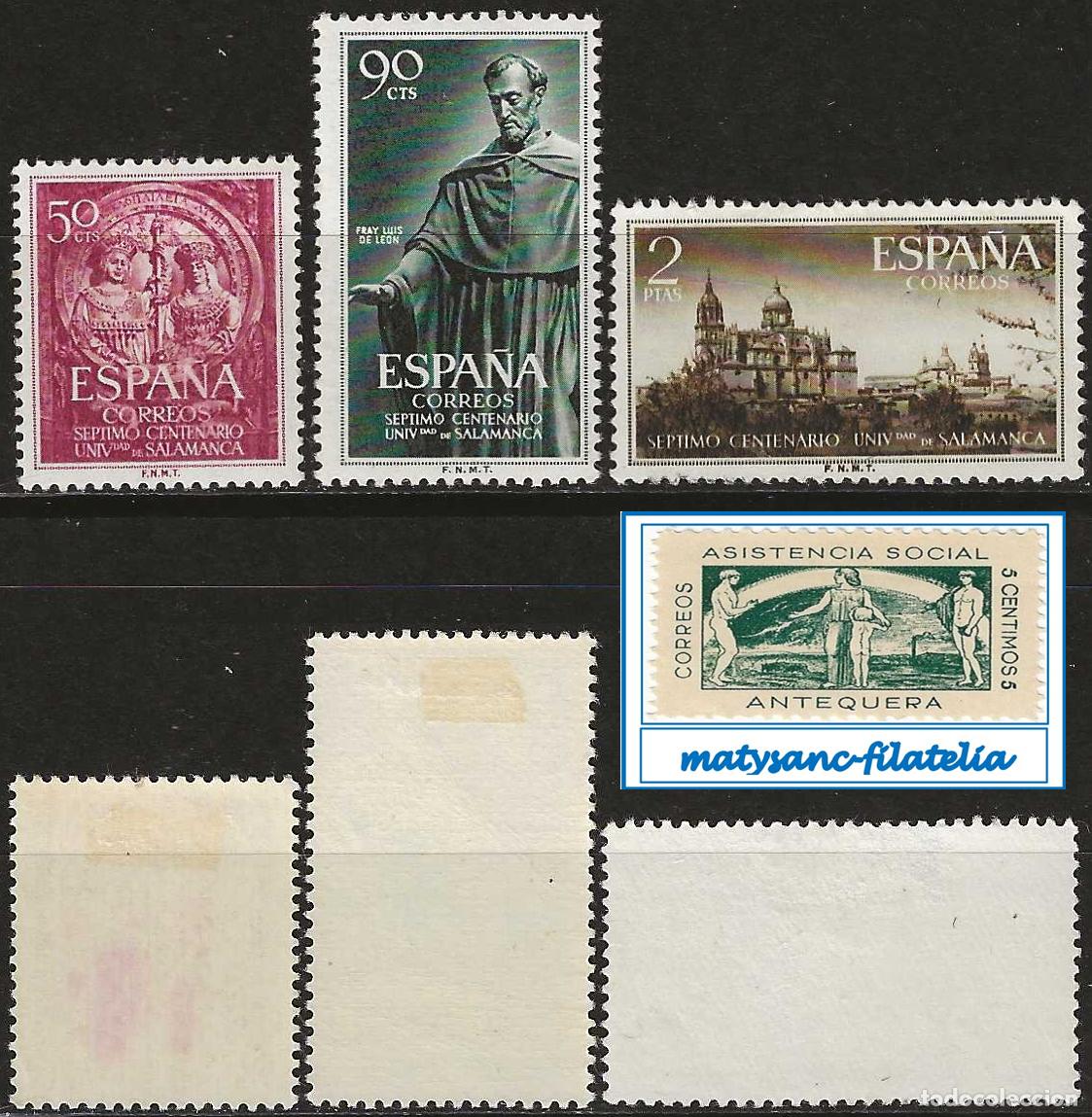 Selos: ESPA&Ntilde;A 1953. EDIFIL 1126/1128. SERIE COMPLETA &rdquo;UNIVERSIDAD DE SALAMANCA&rdquo;. L1. VER DESCRIPCI&Oacute;N.