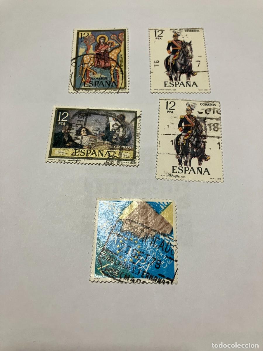 Sellos: 5 sellos de Espa&ntilde;a de 12 pesetas - Foto 1