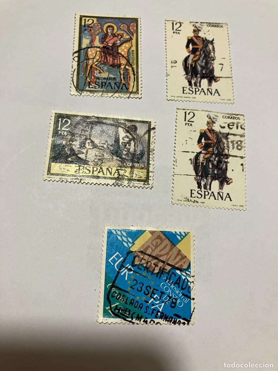 Sellos: 5 sellos de Espa&ntilde;a de 12 pesetas - Foto 2