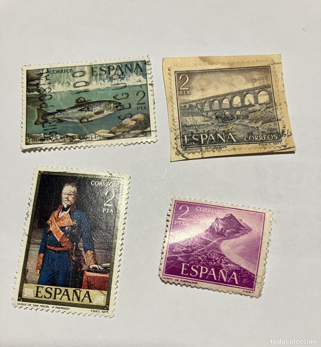 Sellos: 4 sellos de Espa&ntilde;a de 2 pesetas - Foto 1