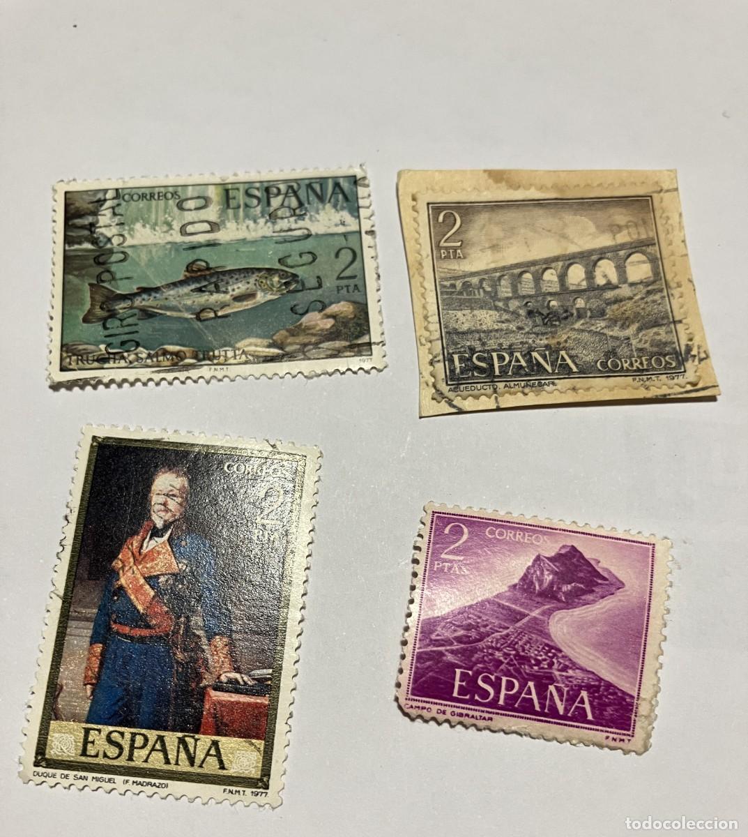 Sellos: 4 sellos de Espa&ntilde;a de 2 pesetas - Foto 2