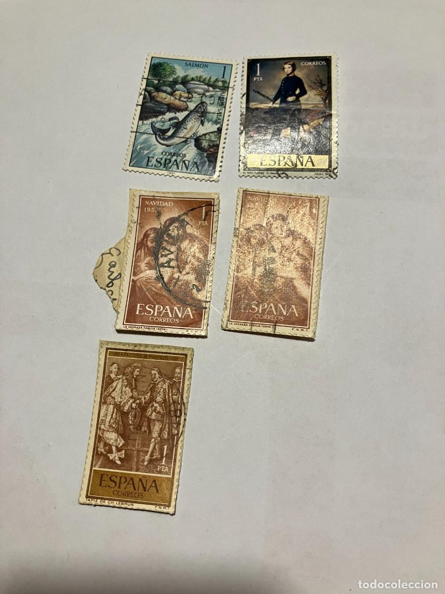 Sellos: 5 sellos de Espa&ntilde;a de 1 peseta - Foto 1