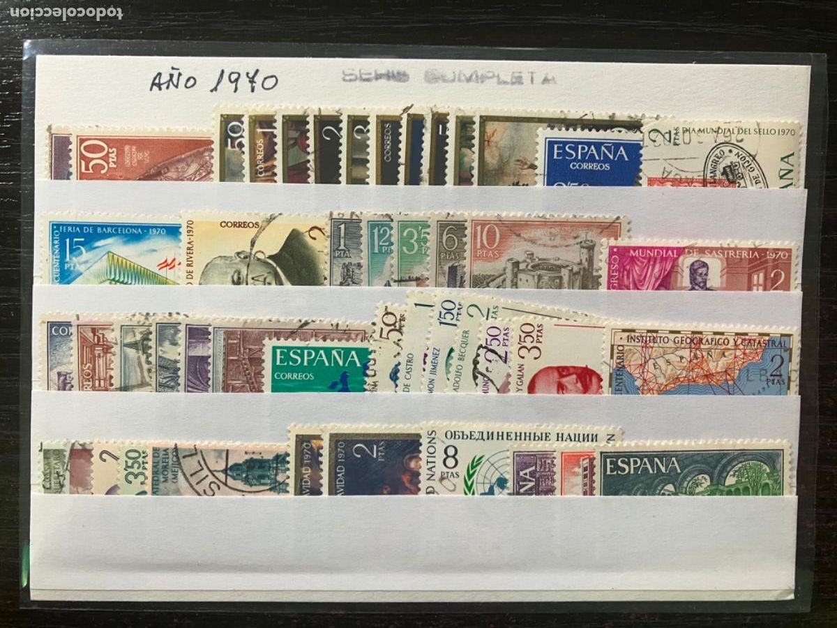 Sellos: Sellos Espa&ntilde;a - A&ntilde;o 1970 - Completo sellos usados con matasello de primera calidad