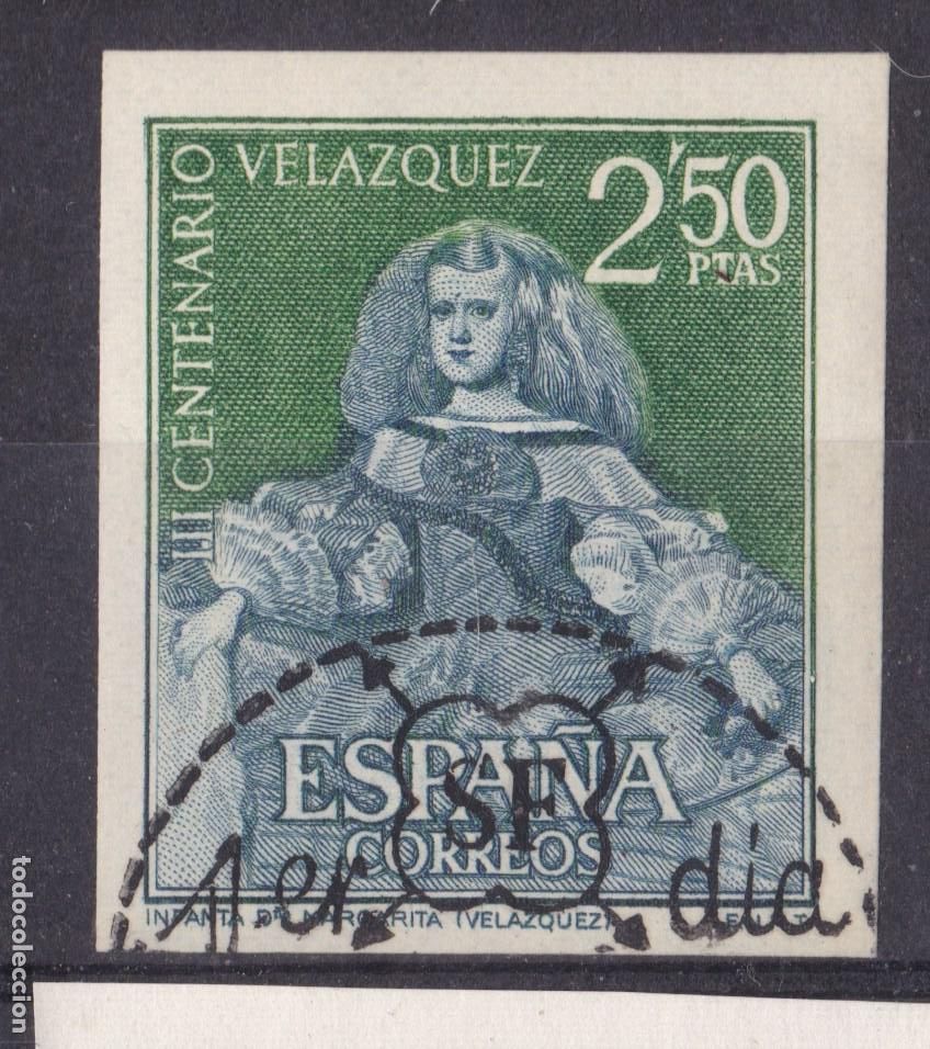 Sellos: SS44-Sello de la HOJITA Vel&aacute;zquez Infanta Margarita Usado primer d&iacute;a Lujo