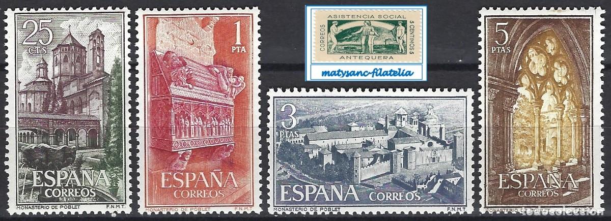 Stamps: ESPA&Ntilde;A 1963. EDIFIL 1494/1497. SERIE COMPLETA &rdquo;REAL MONASTERIO DE SANTA MAR&Iacute;A DE POBLET&rdquo;. MNH***